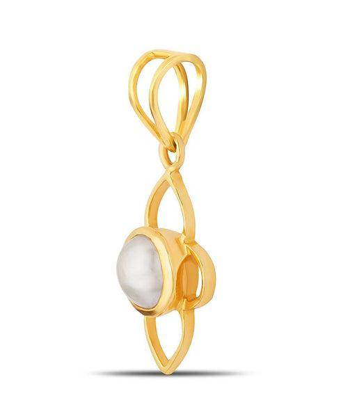 Lily Pearl (Moti) gold pendant