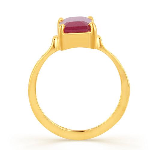 Duo Ruby (Manik) gold ring