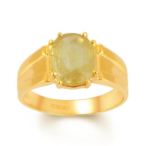 Roman Yellow sapphire (Pukhraj) gold ring