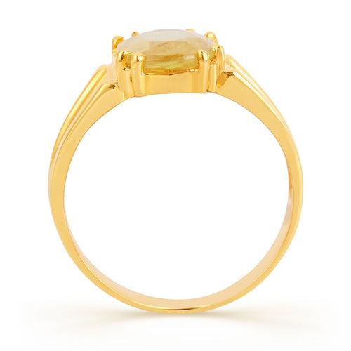 Roman Yellow sapphire (Pukhraj) gold ring