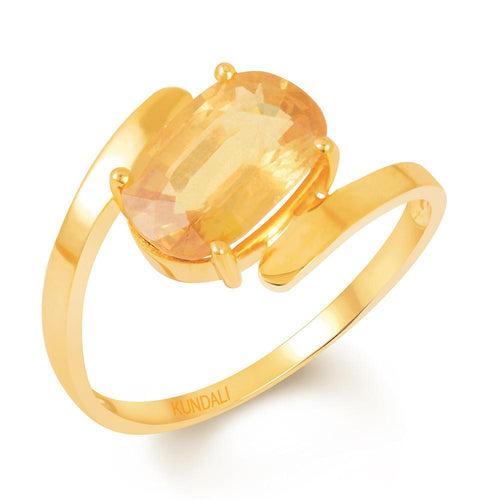 Dreamy Yellow sapphire (Pukhraj) gold ring