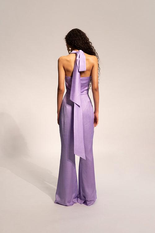 Lavender drape jumpsuit