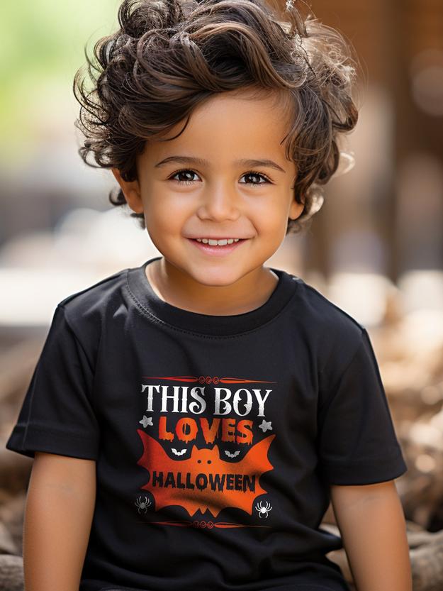 This Boy Loves Halloween Kids T Shirt