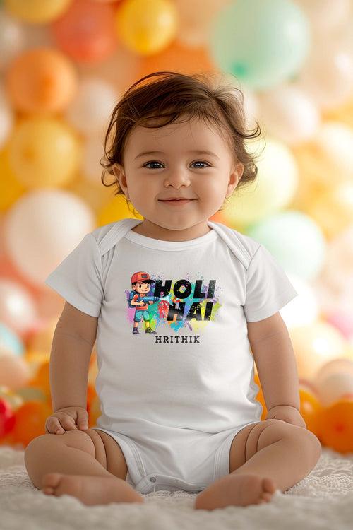 Holi Hai Baby Romper | Onesies w/ Custom Name