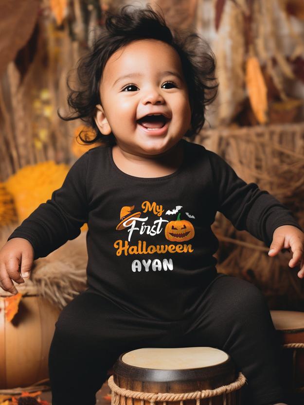 My First Halloween Baby Romper | Onesies w/ Custom Name