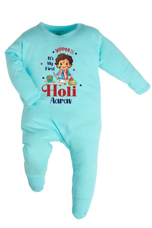 Yippee It's My First Holi Baby Romper | Onesies w/ Custom Name