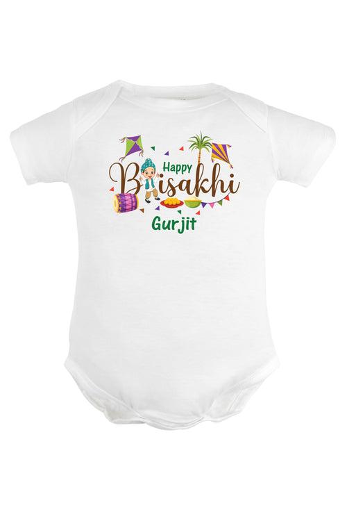 Happy Baisakhi Baby Romper | Onesies w/ Custom Name