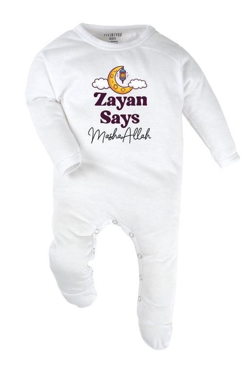 Say MashaAllah Baby Romper | Onesies w/ Custom Name