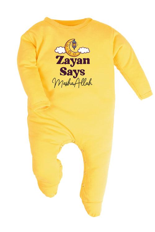 Say MashaAllah Baby Romper | Onesies w/ Custom Name