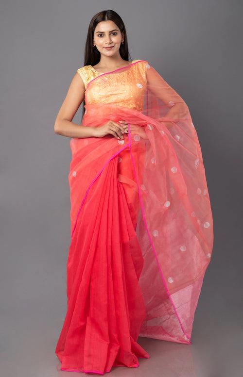 peach-blush handloom saree