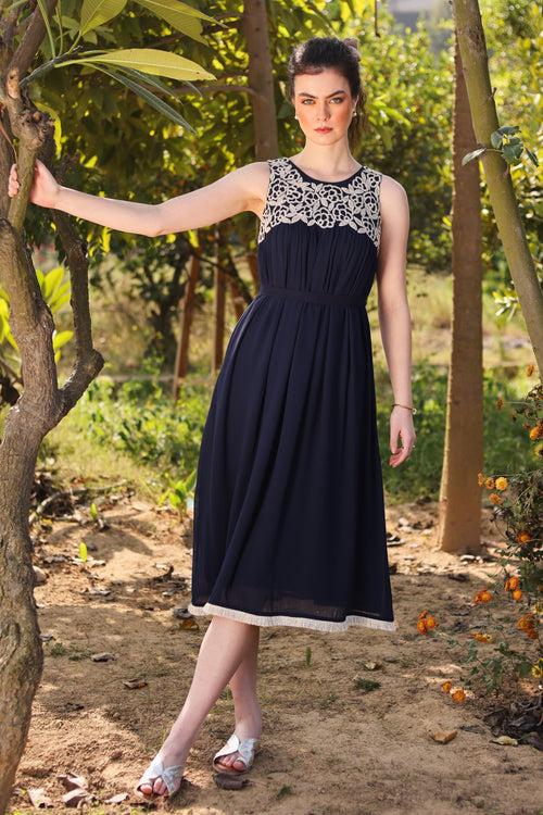 Navy Loop Dress