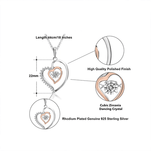 Unique Gift For Mother 2024 - Pure Silver Luxe Heart Necklace Gift Set