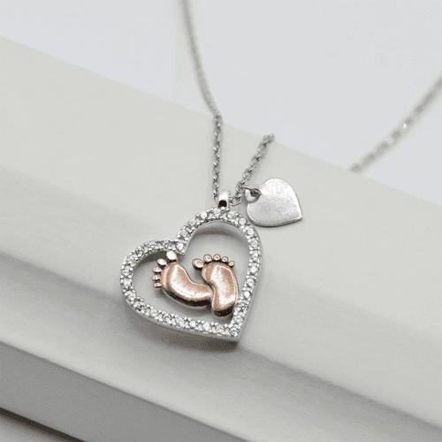 Most Special Gift for Mom to be - Pure Silver Necklace & Message Card | Combo Gift Box