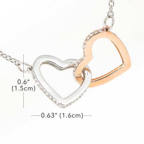 Lovely Gift For Wife - Pure Silver Interlocking Hearts Necklace Gift Set