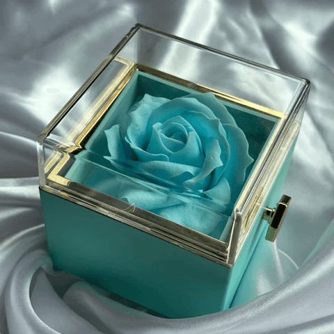 Eternal Rose Box With Pure Silver Necklace And Message Card Gift Set