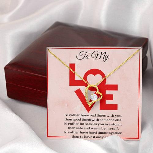 Heartfelt Gift For Female Partner - Pure Silver Necklace Gift Set