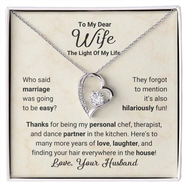 Amazing Gift For Beautiful Wife 2024 - Pure Silver Heart Necklace Gift Set