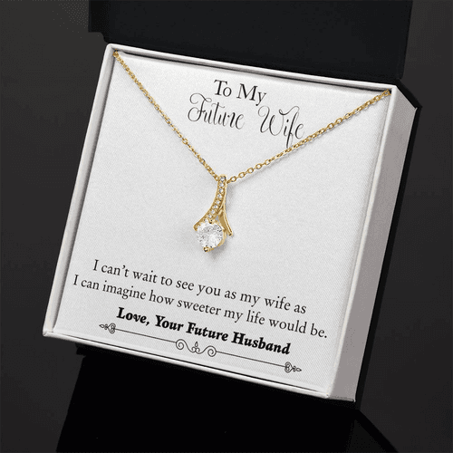 Best Unique Gift for Wife-to-be - Pure Silver Pendant & Message Card | Combo Gift Box