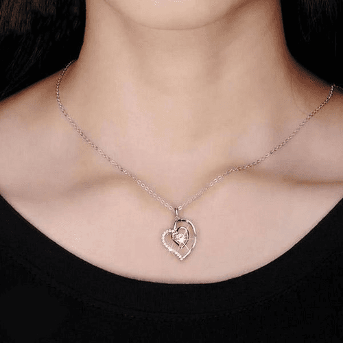 Unique Gift For Daughter From Mother - Pure Silver Luxe Heart Necklace Gift Set