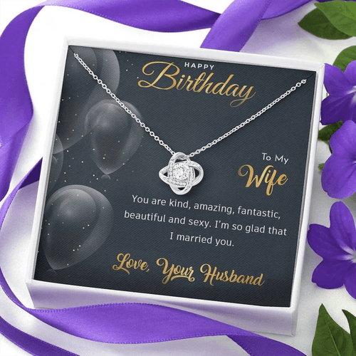 Best Birthday Gift for Wife - Pure Silver Pendant & Message Card | Combo Gift Box