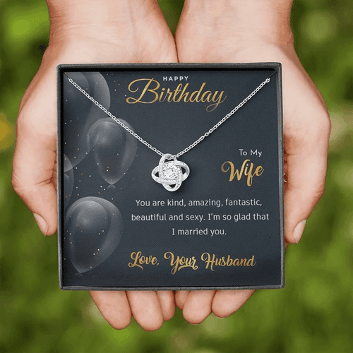 Best Birthday Gift for Wife - Pure Silver Pendant & Message Card | Combo Gift Box