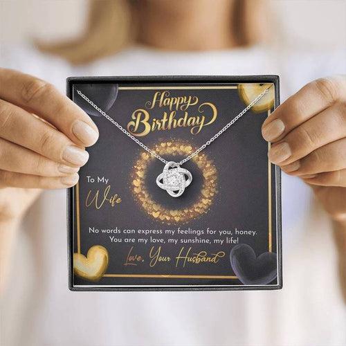 Unique Birthday Gift Wife 2024 - Pure Silver Pendant & Message Card | Combo Gift Box