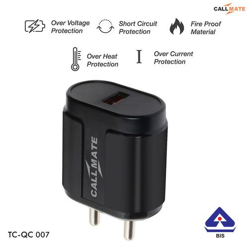 CT 21 18W QC Wall Fast Charger, 3.1A with 60W 3 in 1 Cable