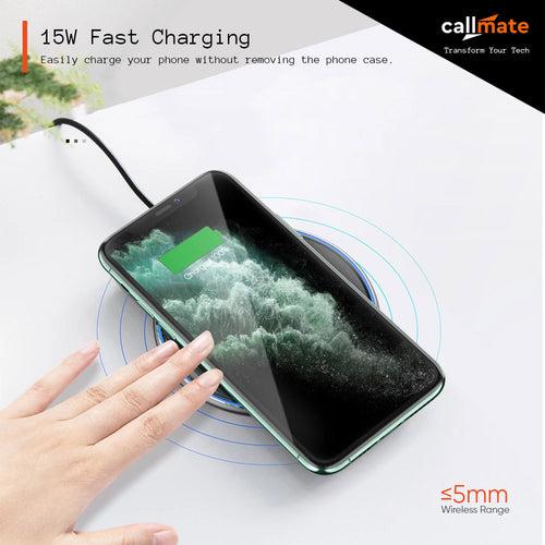 15W C-Thru Wireless Fast Charging Pad (with Type-C Cable)