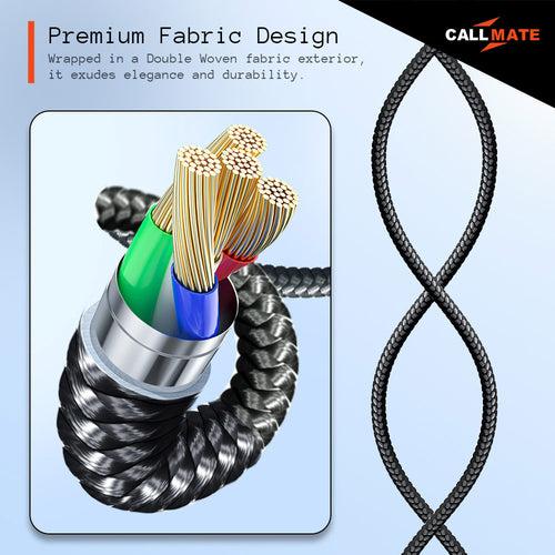 Double Woven Fabric Micro USB Cable