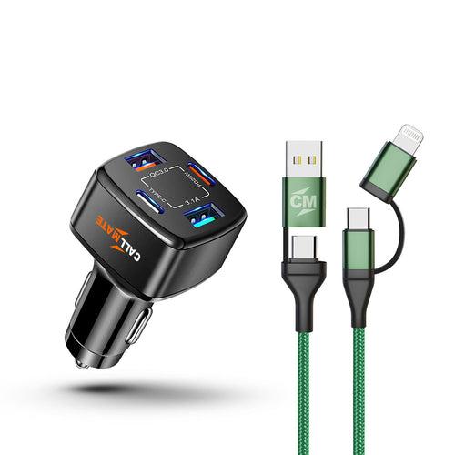 68W Fast Car Charger with 4 in 1 Cable