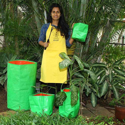 Green grow bags for plants | lightweight and portable