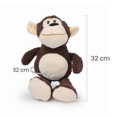 Dear Pet Monkey Dog Toy with Squeaker