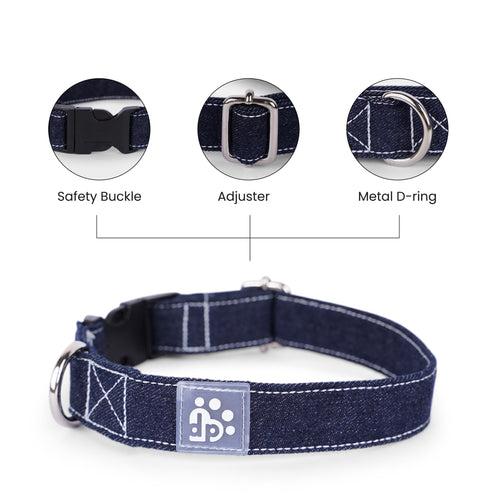 Dear Pet Denim Dog Collar