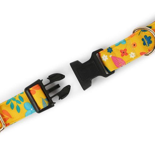 DearPet Blooming Yellow Dog Collar