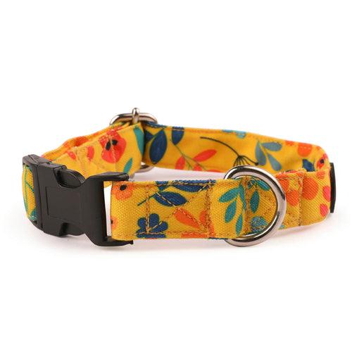 DearPet Blooming Yellow Dog Collar