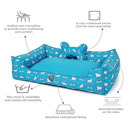 Dear Pet Majestic Unicorns Lounger Dog Bed