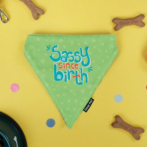 Dear Pet Sassy Since Birth Dog Bandana