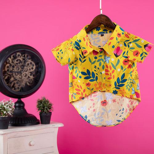 Dear Pet Blooming Yellow Dog Shirt