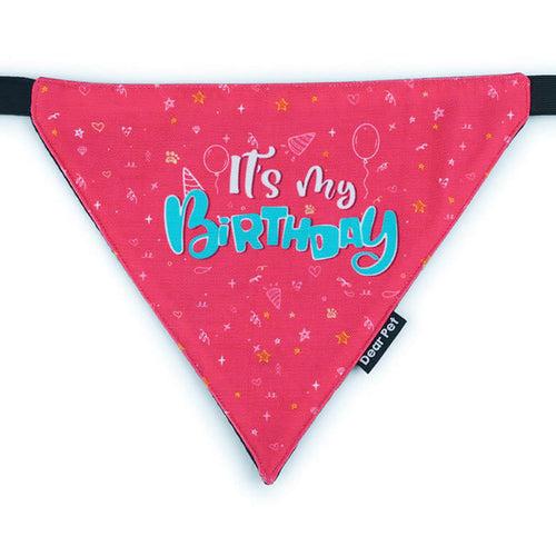 Dear Pet Its My Birthday Bandana in Pink