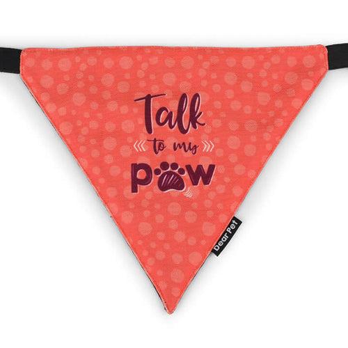 Dear Pet Talk To My Paw Bandana in Peach