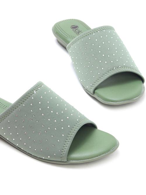 Delco Stylish Casual Lycra Flat Slip-Ons