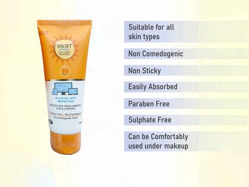 Solset Intense Aqua Lotion Sunscreen SPF 50 PA+++