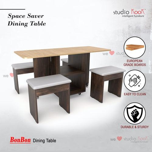 Bonbon 4 Seater Folding Dining Table with Inbuilt Seating