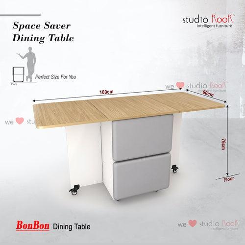 Bonbon 4 Seater Folding Dining Table with Inbuilt Seating