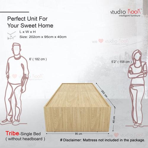 Tribe Single Bed (Without Headboard)