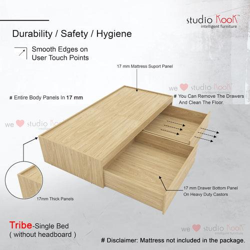 Tribe Single Bed (Without Headboard)