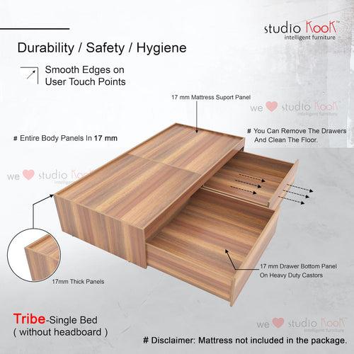 Tribe Single Bed (Without Headboard)