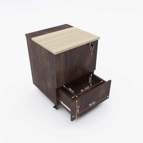 Curio Mini Bar Cabinet on Wheels