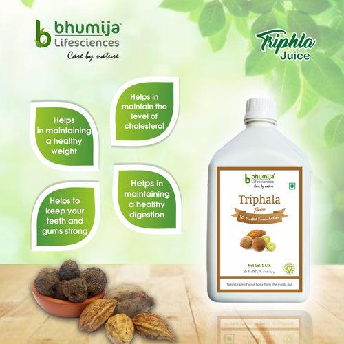 Bhumija Lifesciences Triphala Juice 1 Ltr With No added Sugar For Digestive Care