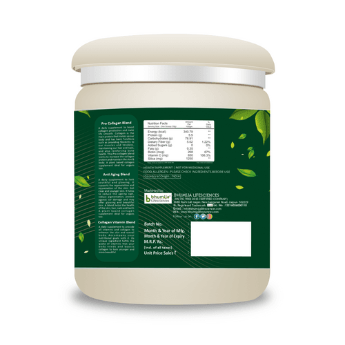 Plant Based Collagen Powder With Evening Primrose, Seabuckthorn, Pomegranate, Guava